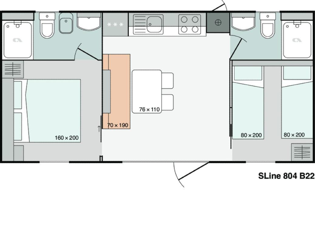 Mobile Homes Dololego - Drage Baška Voda Dış mekan fotoğraf